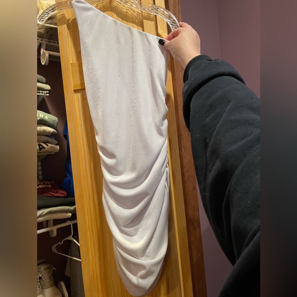 Ruched One Shoulder Dress